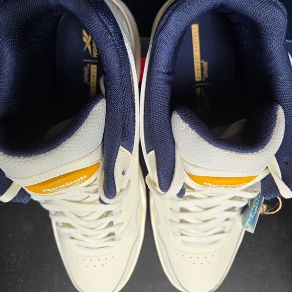Reebok Royal BB4590 Retro Leather High-Top BBall Court Trainer IF4800 Navy/Ochre main image 8
